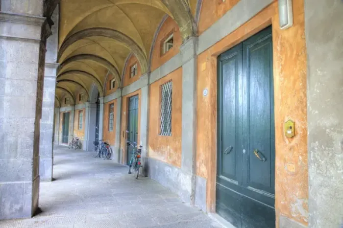 Framed Print : Europe, Italy, Lucca. A hallway in the town of Lucca Framed Print : Europe, Italy, Lucca. A hallway in the town of Lucca