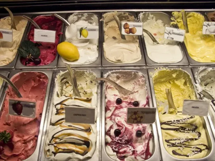 Framed Print : Europe, Italy, Parma. Many flavors of gelato for sale Framed Print : Europe, Italy, Parma. Many flavors of gelato for sale