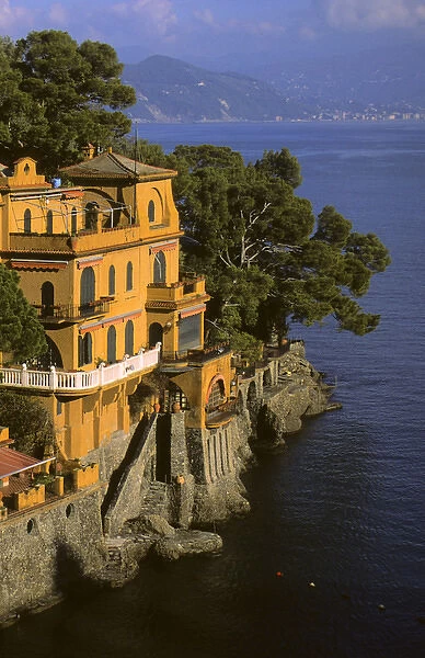 Europe, Italy, Portofino. Scenic life on the Mediteranean coast of Italy