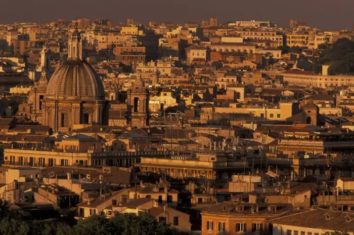 Framed Print : Europe, Italy, Rome. City view from Piazza Garibaldi Framed Print : Europe, Italy, Rome. City view from Piazza Garibaldi