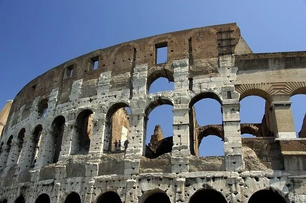 Europe, Italy, Rome. The Colosseum (aka Colosseo), the worlds largest remaining Roman structure