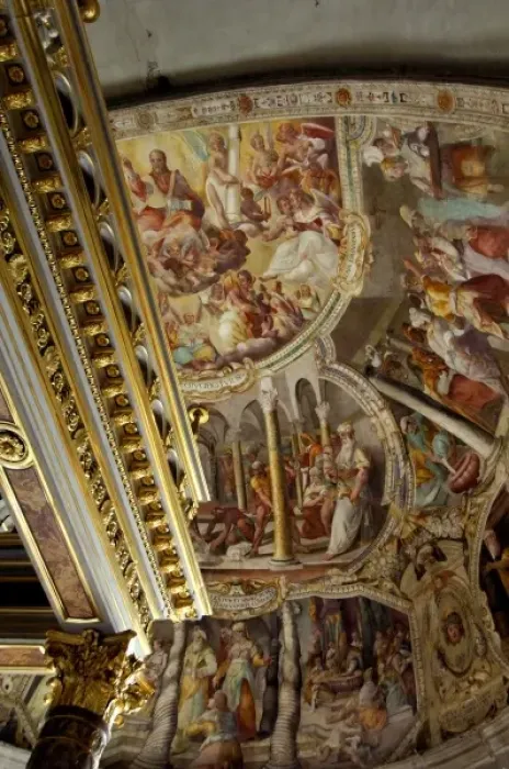 Framed Print : Europe, Italy, Rome. St. Peter in Chains (aka San Pietro in Vincoli). Ornate ceiling Framed Print : Europe, Italy, Rome. St. Peter in Chains (aka San Pietro in Vincoli). Ornate ceiling