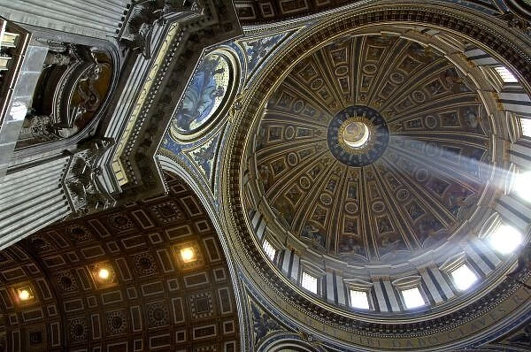 Europe, Italy, Rome. St. Peters Basilica (aka Basilica di San Pietro), interior