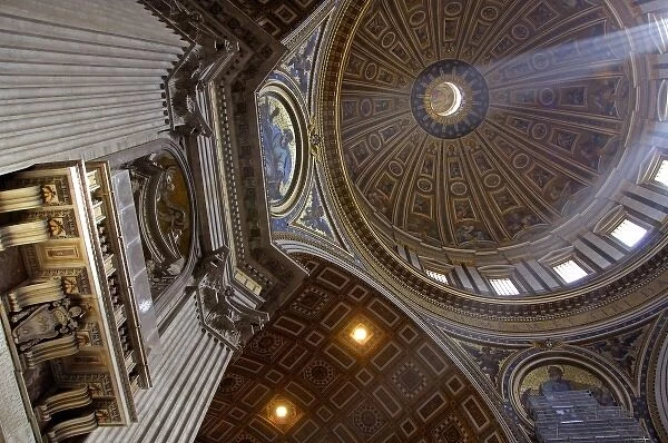 Europe, Italy, Rome. St. Peters Basilica (aka Basilica di San Pietro), interior