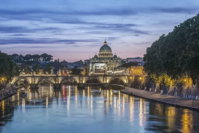 Framed Print : Europe, Italy, Rome, Tiber River Sunset Framed Print : Europe, Italy, Rome, Tiber River Sunset