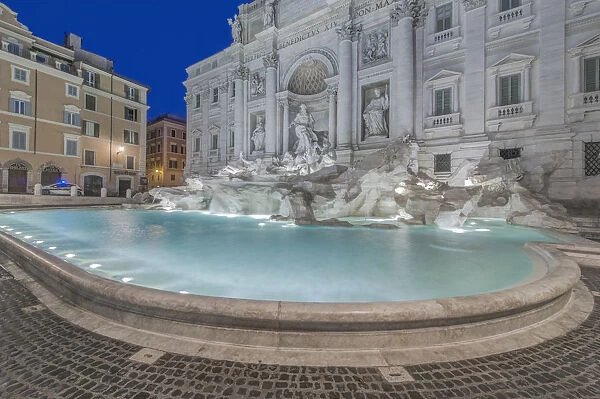 Europe, Italy, Rome, Trevi Fountain at Dawn