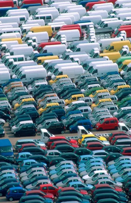 Framed Print : Europe, Italy, Salerno. Italian cars and trucks await export at the Port of Salerno Framed Print : Europe, Italy, Salerno. Italian cars and trucks await export at the Port of Salerno