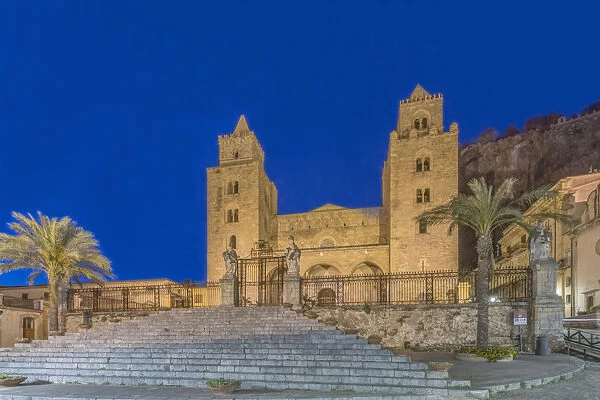 Europe, Italy, Sicily, Cefalu, Cefalu Cathedral completed in the 12th century