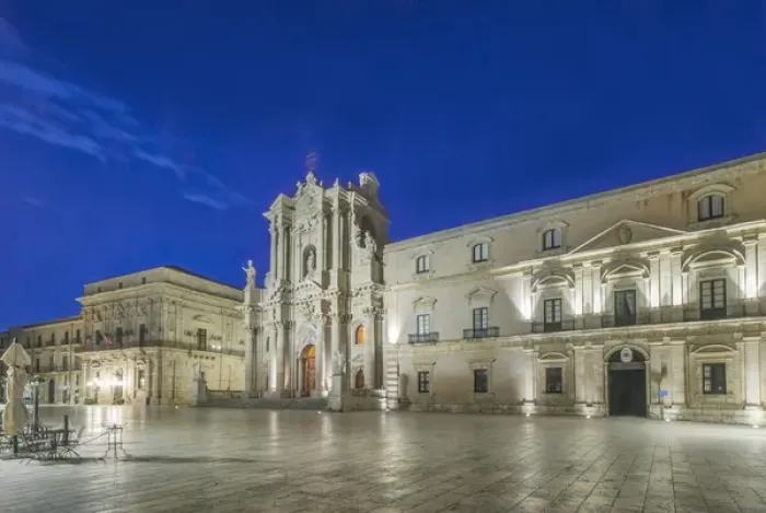 Framed Print : Europe, Italy, Sicily, Syracuse, Piazza Duomo at Dawn Framed Print : Europe, Italy, Sicily, Syracuse, Piazza Duomo at Dawn