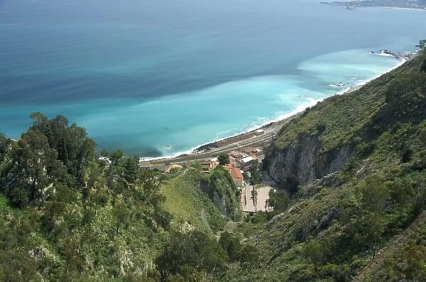 Europe, Italy, Sicily, Taormina. Scenic Sicilian coastline