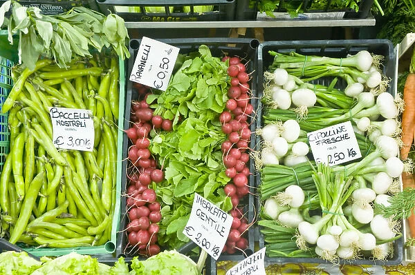 Europe, Italy, Tuscany, Florence, Vegetales For Sale at Market