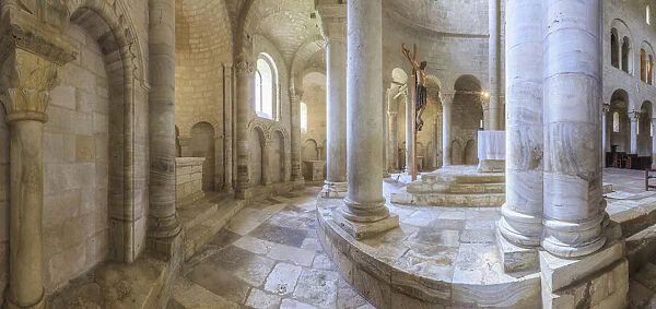 Europe, Italy, Tuscany. Interior of San Antimo Abbey