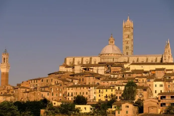 Framed Print : Europe, Italy, Tuscany, Siena. 13th century Duomo & Palazzo pubblico. Sunset Framed Print : Europe, Italy, Tuscany, Siena. 13th century Duomo & Palazzo pubblico. Sunset