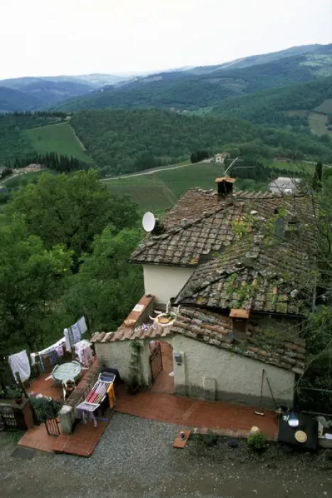 Framed Print : Europe, Italy, Tuscany, Siena, Chianti, Radda. Medieval village tile rooftops Framed Print : Europe, Italy, Tuscany, Siena, Chianti, Radda. Medieval village tile rooftops