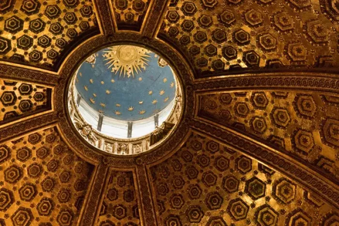 Framed Print : Europe, Italy, Tuscany, Siena. Interior dome of Siena Cathedral