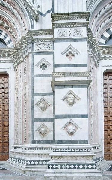 Europe, Italy, Tuscany, Siena, Siena Cathedral (Duomo di Siena) Detail