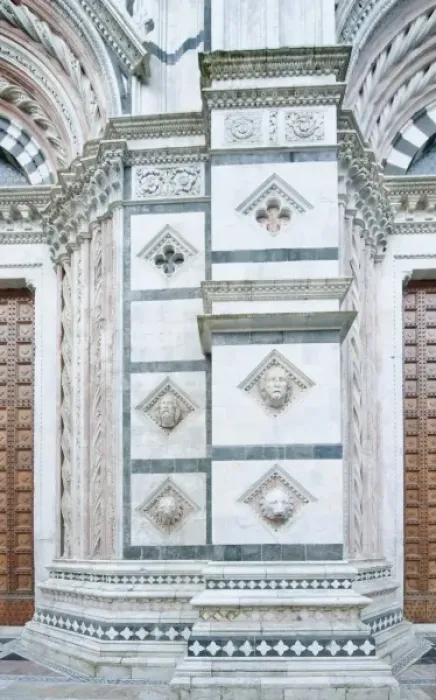 Framed Print : Europe, Italy, Tuscany, Siena, Siena Cathedral (Duomo di Siena) Detail