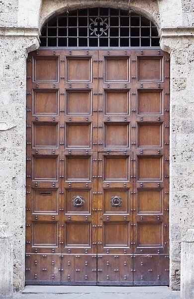 Europe, Italy, Tuscany, Siena, Traditional Door
