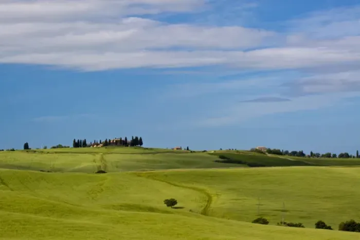 Framed Print : Europe; Italy; Tuscany; Tuscan Green Rolling Hills