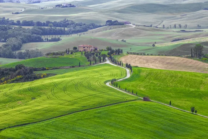 Framed Print : Europe, Italy, Tuscany, Val d Orcia. Farm landscape Framed Print : Europe, Italy, Tuscany, Val d Orcia. Farm landscape