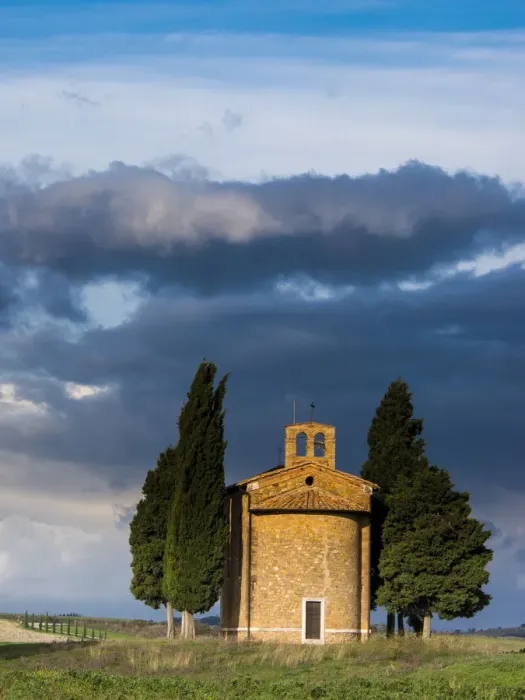 Framed Print : Europe; Italy; Tuscany; Vitaleta chapel near Val Di Orcia With morning light also known Framed Print : Europe; Italy; Tuscany; Vitaleta chapel near Val Di Orcia With morning light also known