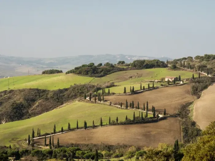 Framed Print : Europe, Italy, Tuscany. Zig zag road near La Foce in Tuscany Framed Print : Europe, Italy, Tuscany. Zig zag road near La Foce in Tuscany