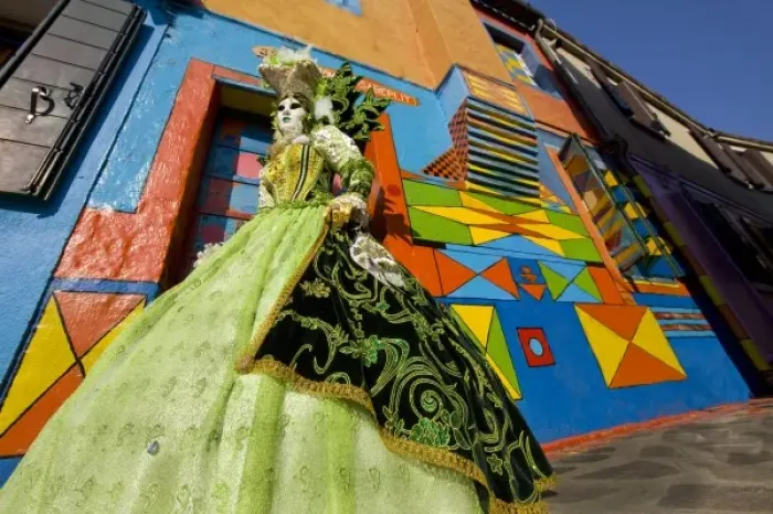 Framed Print : Europe, Italy, Venice, Burano Island. Woman dressed in costume for the annual Carnival Framed Print : Europe, Italy, Venice, Burano Island. Woman dressed in costume for the annual Carnival