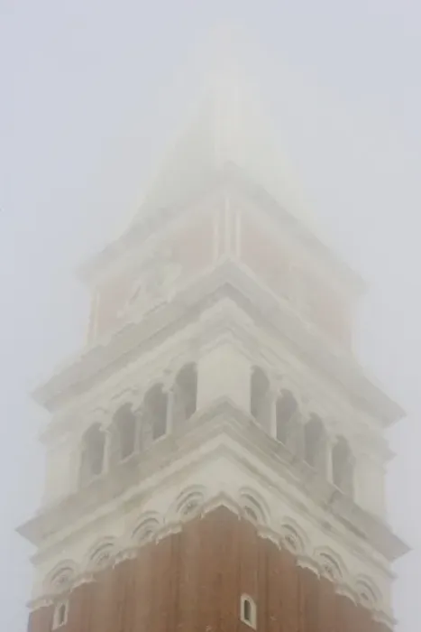 Framed Print : Europe, Italy, Venice. The top of Campanile in early morning fog Framed Print : Europe, Italy, Venice. The top of Campanile in early morning fog