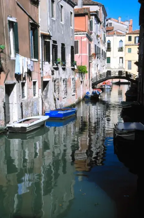 Framed Print : Europe, Italy, Venice. Canal in Venice