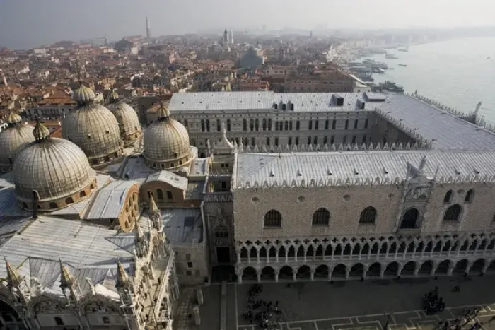 Framed Print : Europe, Italy, Venice. Doges Palace and domes ofSt. Marks Basilica from the Campanile Framed Print : Europe, Italy, Venice. Doges Palace and domes ofSt. Marks Basilica from the Campanile
