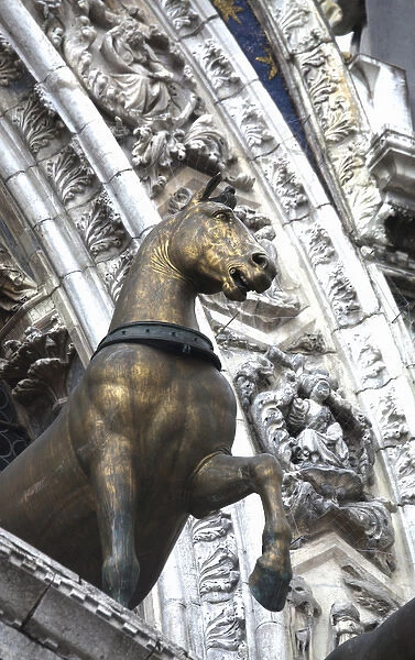 Europe; Italy; Venice; Horse Staue on San Marco HDR