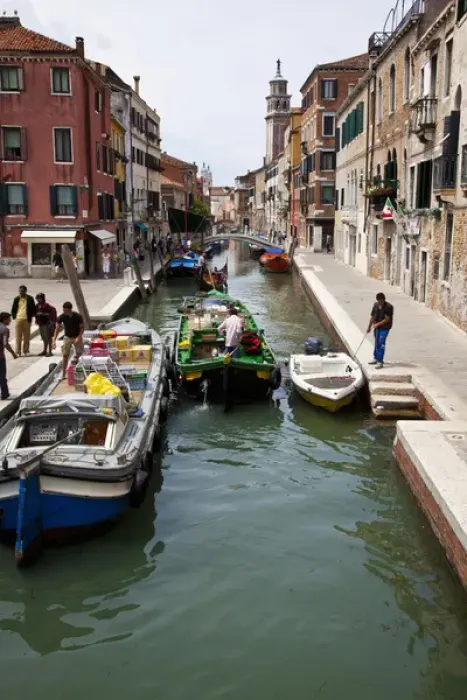 Framed Print : Europe; Italy; Venice; Merchants Delivering Goods Along Side Canals of Venice Framed Print : Europe; Italy; Venice; Merchants Delivering Goods Along Side Canals of Venice