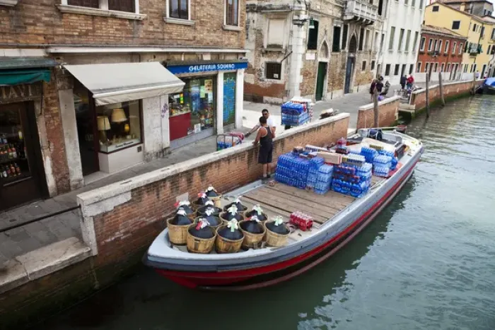 Framed Print : Europe; Italy; Venice; Merchants Delivering Goods Along Side Canals of Venice Framed Print : Europe; Italy; Venice; Merchants Delivering Goods Along Side Canals of Venice