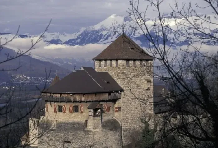 Framed Print : Europe, Liechtenstein, Vaduz. Vaduz castle, residence of the Prince