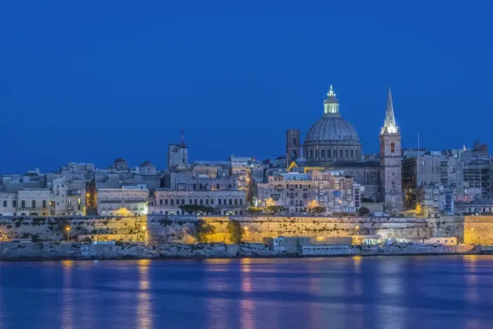 Framed Print : Europe, Malta, Valletta, Historic Skyline at Dusk Framed Print : Europe, Malta, Valletta, Historic Skyline at Dusk