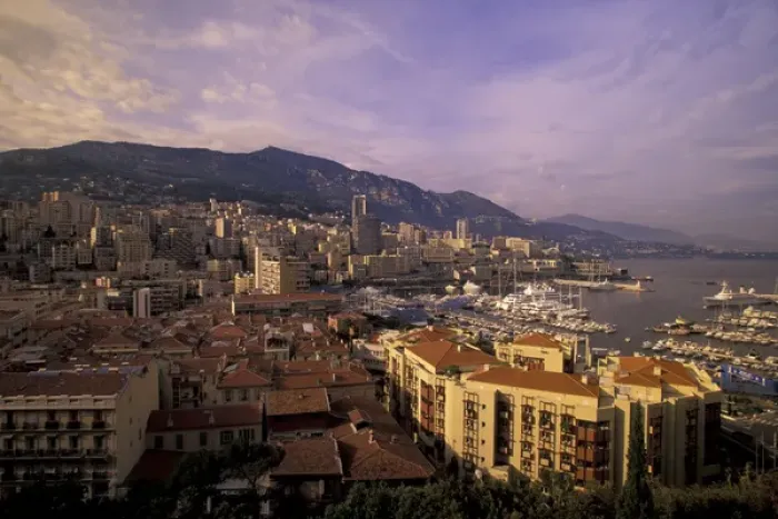 Framed Print : Europe, Monaco. View of port looking towards Monte Carlo Framed Print : Europe, Monaco. View of port looking towards Monte Carlo