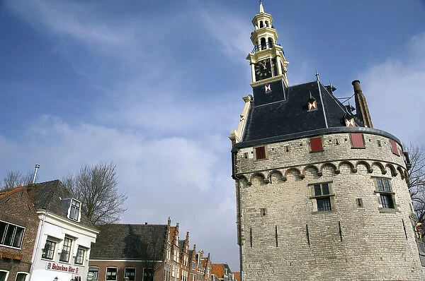 Europe, The Netherlands (aka Holland), West Friesland, Hoorn. Hoofdtoren tower located