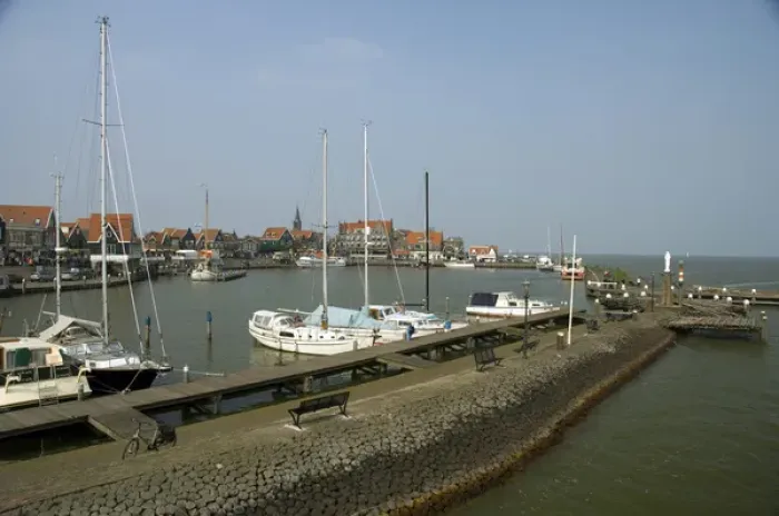 Framed Print : Europe, The Netherlands (aka Holland), Volendam. Popular picturesque fishing village