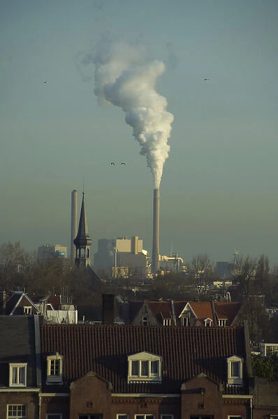 Europe, The Netherlands (aka Holland), Amsterdam. Power plant