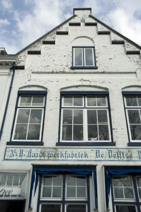 Framed Print : Europe, The Netherlands (aka Holland), Delft. Royal Delft Factory since 1653. building Framed Print : Europe, The Netherlands (aka Holland), Delft. Royal Delft Factory since 1653. building