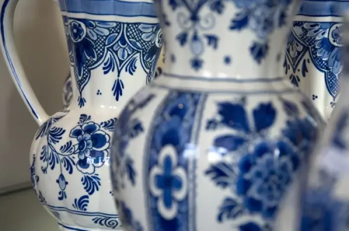 Framed Print : Europe, The Netherlands (aka Holland), Delft. Royal Delft Factory since 1653. Delft pottery store Framed Print : Europe, The Netherlands (aka Holland), Delft. Royal Delft Factory since 1653. Delft pottery store