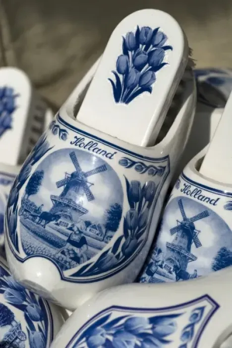 Framed Print : Europe, The Netherlands (aka Holland), Lisse. Keukenhof Gardens. Souvenir Delft wooden shoes Framed Print : Europe, The Netherlands (aka Holland), Lisse. Keukenhof Gardens. Souvenir Delft wooden shoes