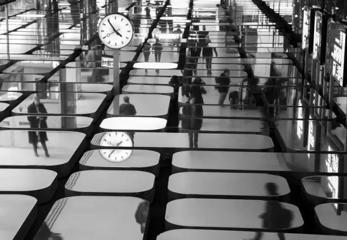 Framed Print : Europe, Netherlands, Amsterdam. Abstract of commuters reflected in the ceiling of train Framed Print : Europe, Netherlands, Amsterdam. Abstract of commuters reflected in the ceiling of train