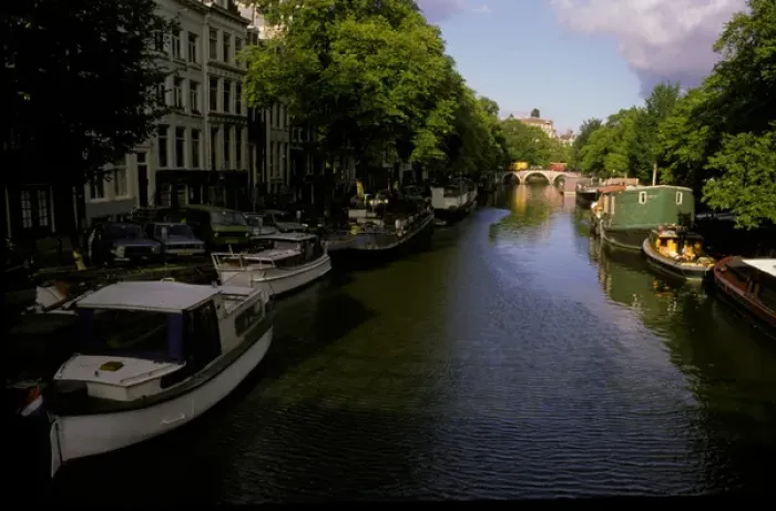 Framed Print : Europe, Netherlands, Amsterdam. Canal Framed Print : Europe, Netherlands, Amsterdam. Canal