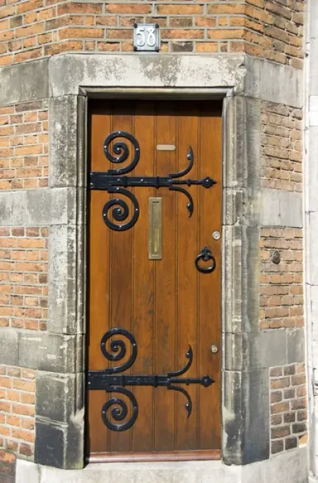 Framed Print : Europe, Netherlands, Gelderland, Nijmegen, detail of door outside portal to St. Stevenskerk