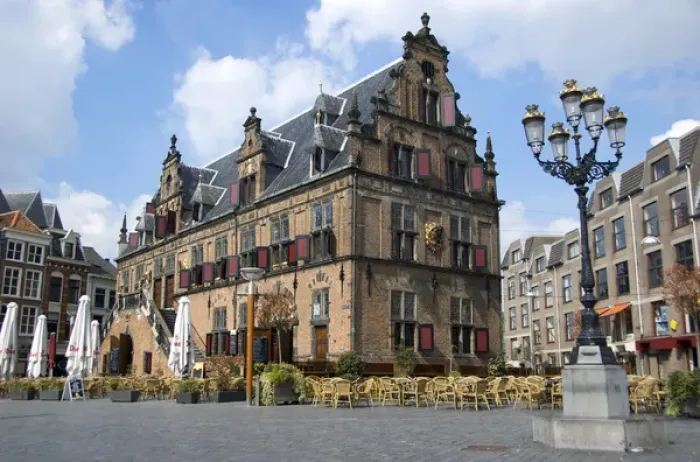 Framed Print : Europe, Netherlands, Gelderland, Nijmegen, Grote Markt, Waag or Waaghouis, the weigh