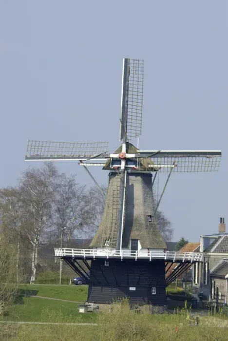 Framed Print : Europe, Netherlands, Gelderland, Veessen, Windmill Framed Print : Europe, Netherlands, Gelderland, Veessen, Windmill