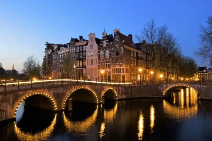 Framed Print : Europe, Netherlands, Holland, Amsterdam, Sunset along the Keisersgracht canal Framed Print : Europe, Netherlands, Holland, Amsterdam, Sunset along the Keisersgracht canal