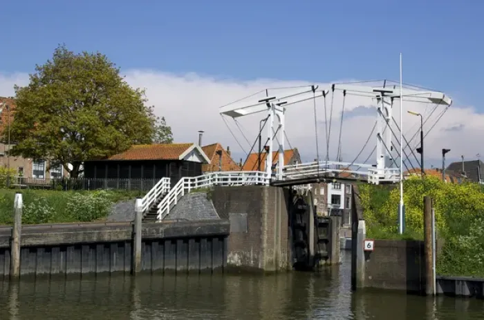 Framed Print : Europe, Netherlands, Holland, Schroonhoven, traditional lift gate draw brige over canal Framed Print : Europe, Netherlands, Holland, Schroonhoven, traditional lift gate draw brige over canal