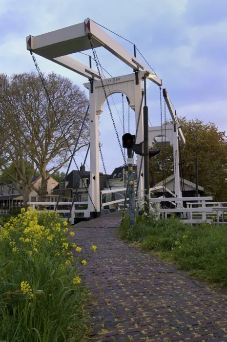 Framed Print : Europe, Netherlands, Holland, Schroonhoven, Small draw bridge over a canal in contryside Framed Print : Europe, Netherlands, Holland, Schroonhoven, Small draw bridge over a canal in contryside